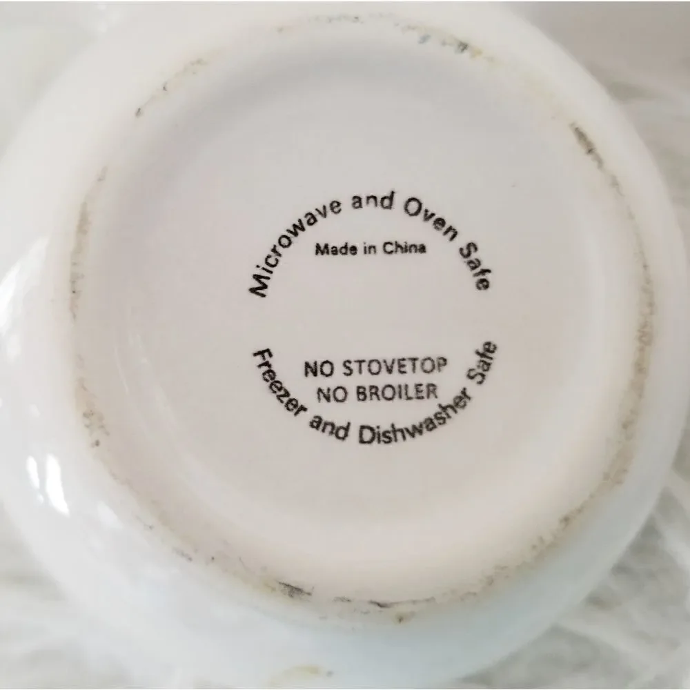 Condiment tray separated dishes.